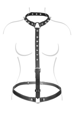 SEXY BUST HARNESS WITH SPIKES