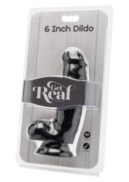 Dildo-COCK 6 INCH W/ BALLS BLACK