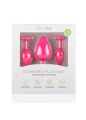 Plug-Diamond Plug Set-Pink