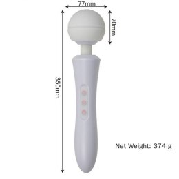 Stymulator-Massager Ultra Powerful -Big USB White 20 Function