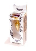 Plug-Jewellery Gold Heart PLUG- Purple