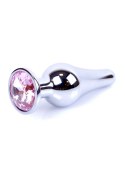 Plug-Jewellery Silver BUTT PLUG- Rose