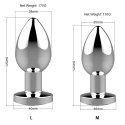 Stymulator-Rechargeable Butt Plug Vibrator USB 10 Functions - Silver