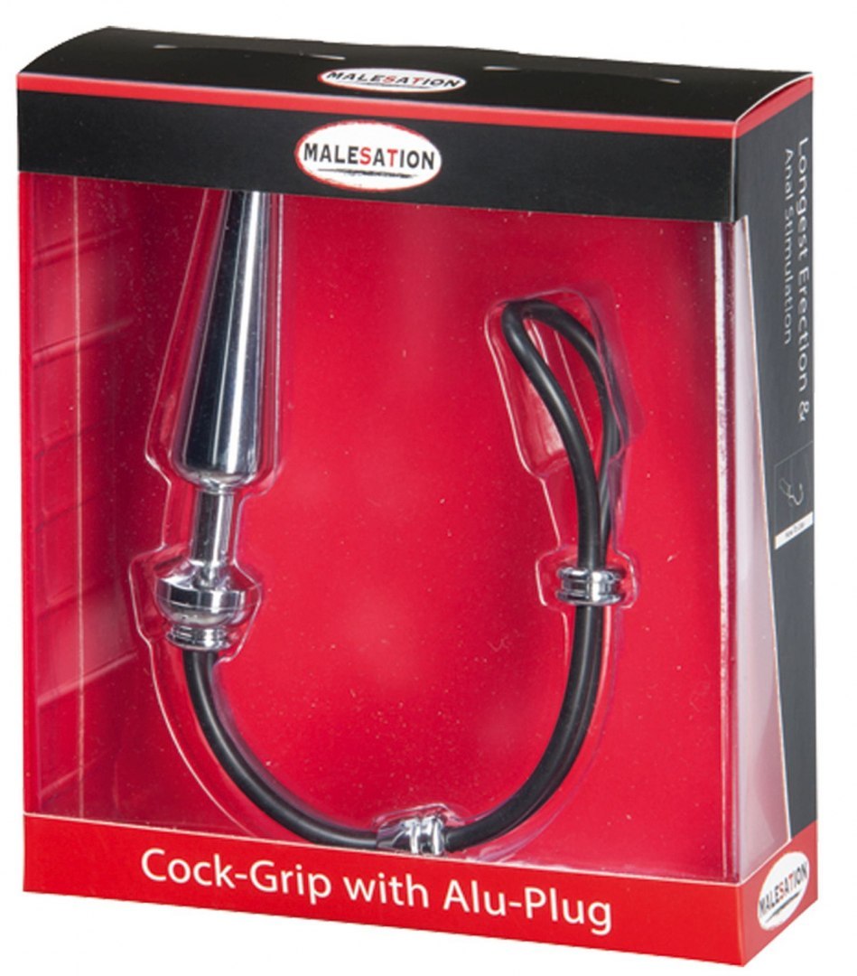 MALESATION Cock-Grip with Alu-Plug medium, chrome