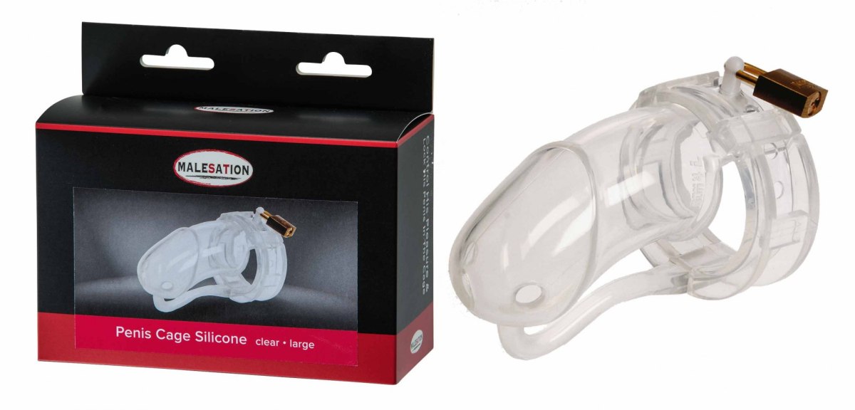 MALESATION Penis Cage Silicone large clear