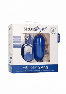 10 Speed Remote Vibrating Egg - Big - Blue
