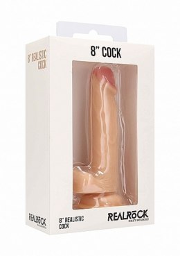 Realistic Cock - 8" - With Scrotum - Skin
