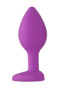 Diamond Heart Butt Plug - Regular - Purple