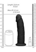 Silicone Dildo Without Balls - 22,8 cm - Black