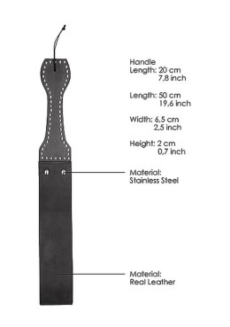Wooden Handle Belt Whip Slapper Leather - Black