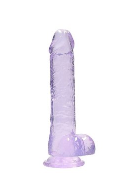 8" / 20 cm Realistic Dildo With Balls - Purple