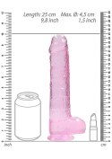 9" / 23 cm Realistic Dildo With Balls - Pink