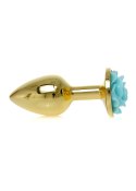 Plug-Jewellery Gold PLUG ROSE- Light Blue