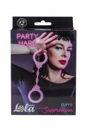Kajdanki-Silicone Handcuffs Party Hard Suppression Pink