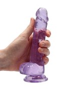 7" / 18 cm Realistic Dildo With Balls - Purple