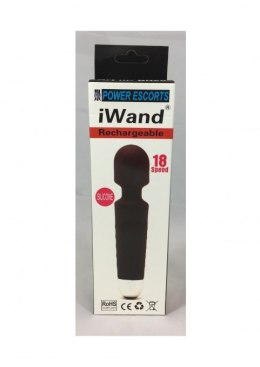 Iwand black rechargeable silicone bodywand massager