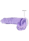 9" / 23 cm Realistic Dildo With Balls - Purple