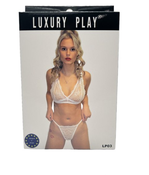 Bielizna-Luxury Play - Lingerie Set Small White