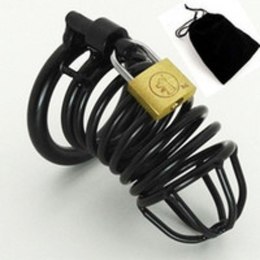 Prison BReak black medium 45 mm adjustable cockcage with lock