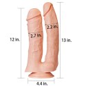 Podwójne potężne dildo do sexu wyżyłowane 33 cm