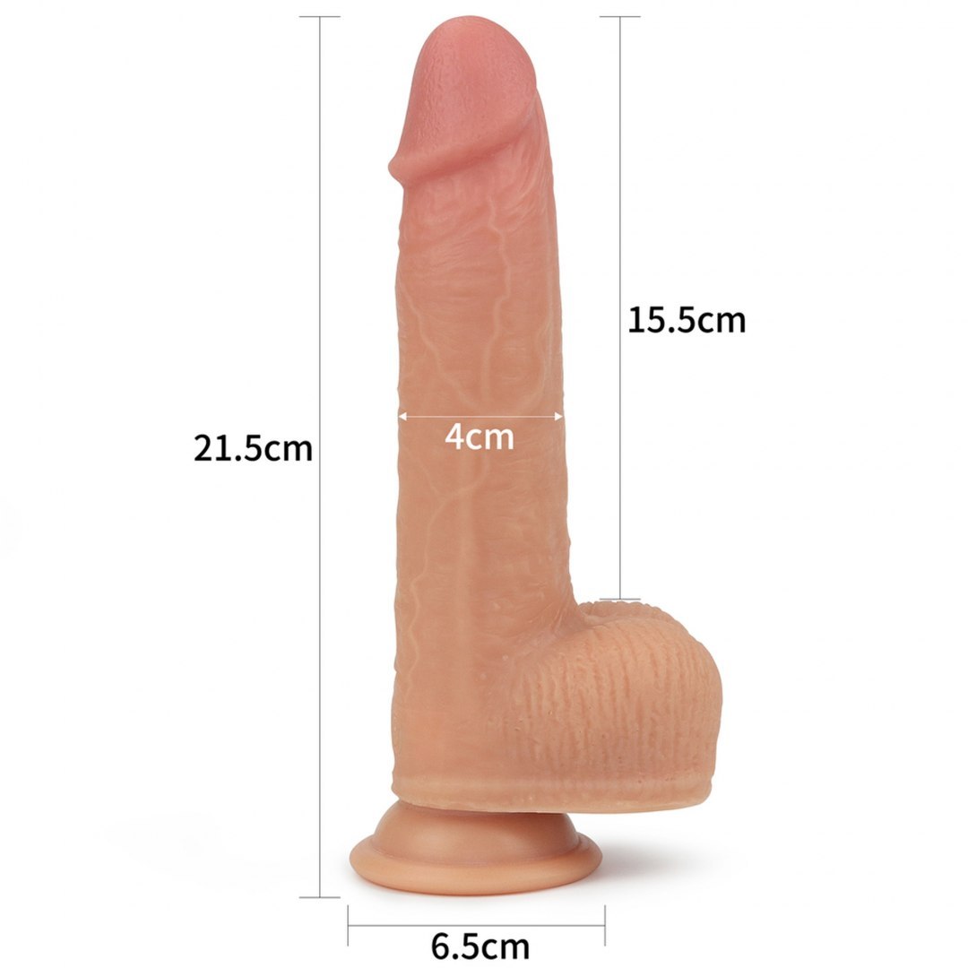 8.5" Dual layered Silicone Rotating Nature Cock Anthony