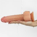 Sztuczny penis z jądrami realistyczne obrotowe przyssawka