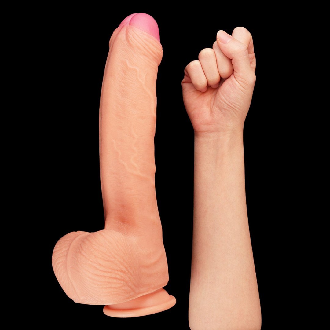 Giętkie realistyczne dildo z przyssawką sztuczny penis 28cm