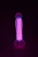 RADIANT SOFT SILICONE GLOW IN THE DARK DILDO LARGE PINK