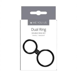 Pierścień- Me You Us Dual Ring Cock Ring Black