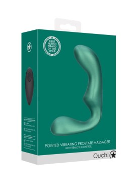 Pointed Vibrating Prostate Massager with Remote Control - Metallic Green