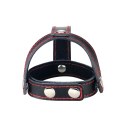 OBROŻA TSTYLE LEATHER COCKRING WITH BALL DIVIDER 24-0104