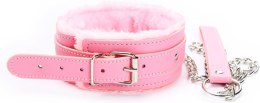 Fetish Fever - Collar with leash - Pink