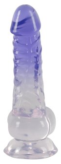 CLEAR DILDO WITH BALLS 14-2861